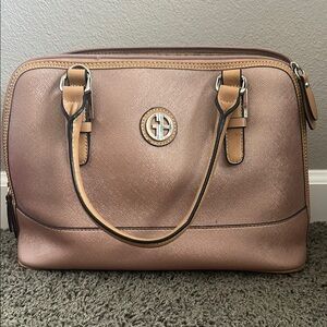 Chic Brown Handbag with Dual Handles
